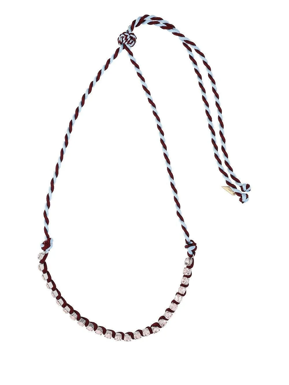 Braided Rope Crystal Necklace