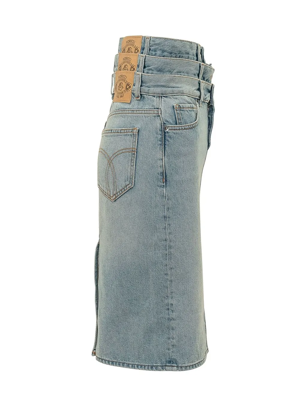 Fiorucci High-Rise Denim Midi Skirt