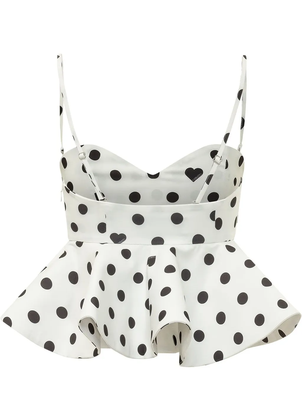 Fiorucci Polka Dot Peplum Top