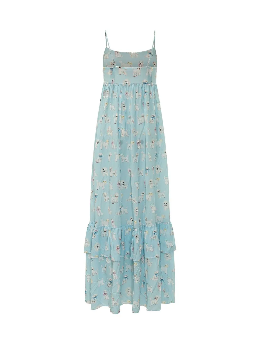 Fiorucci Poodle Print Ruffled Maxi Dress