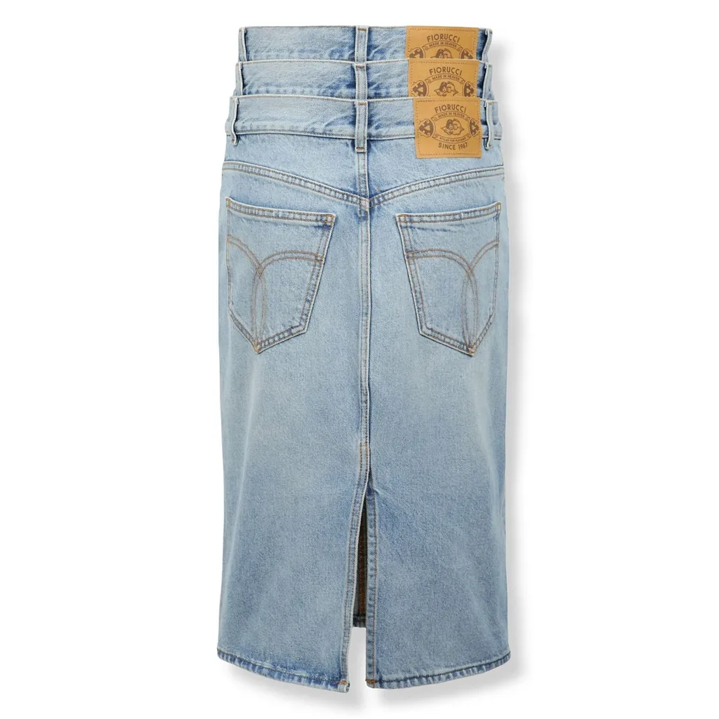 Fiorucci Triple Waist Denim Midi Skirt
