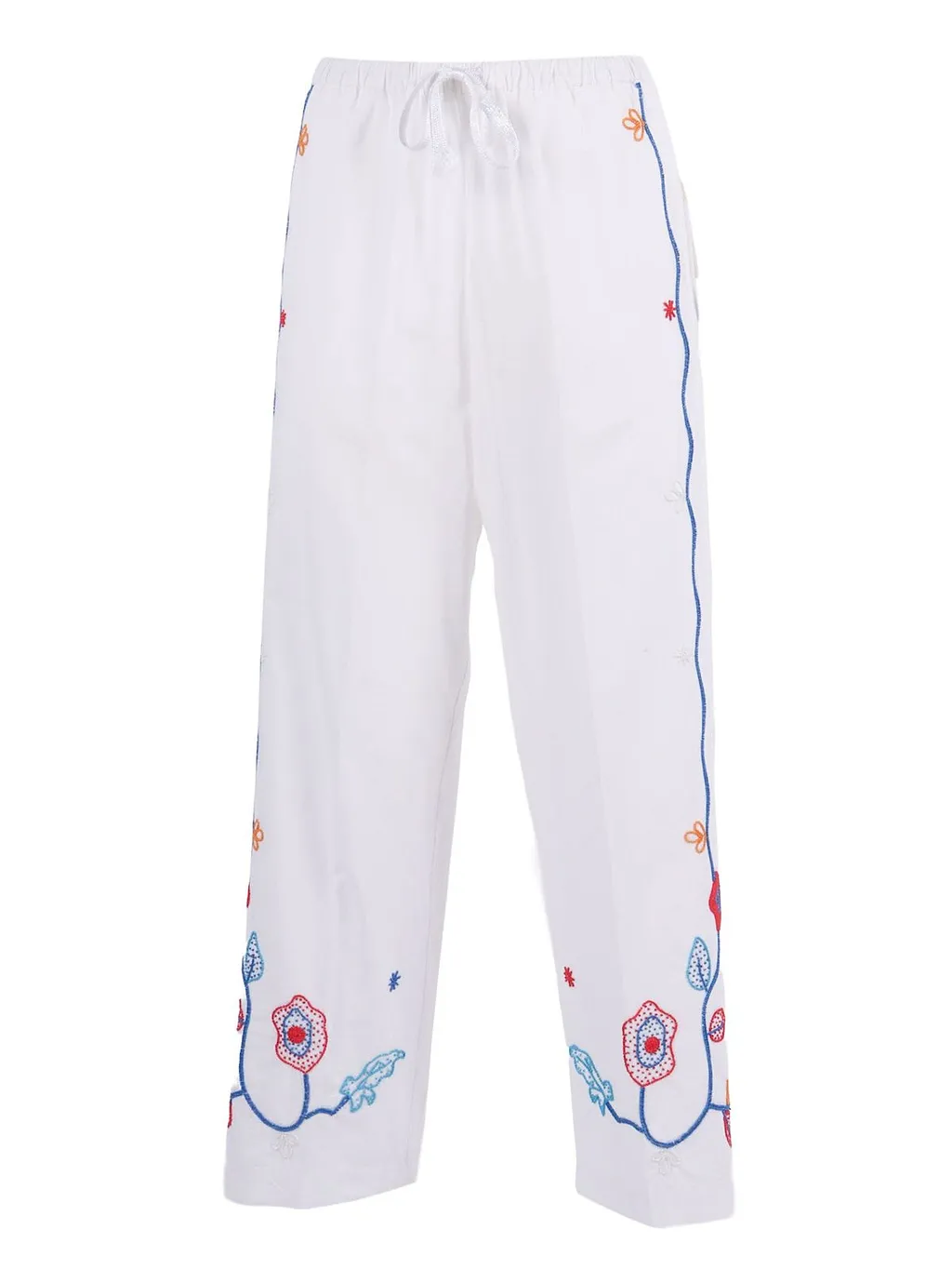 Forte Forte Floral-Embroidered Drawstring Trousers