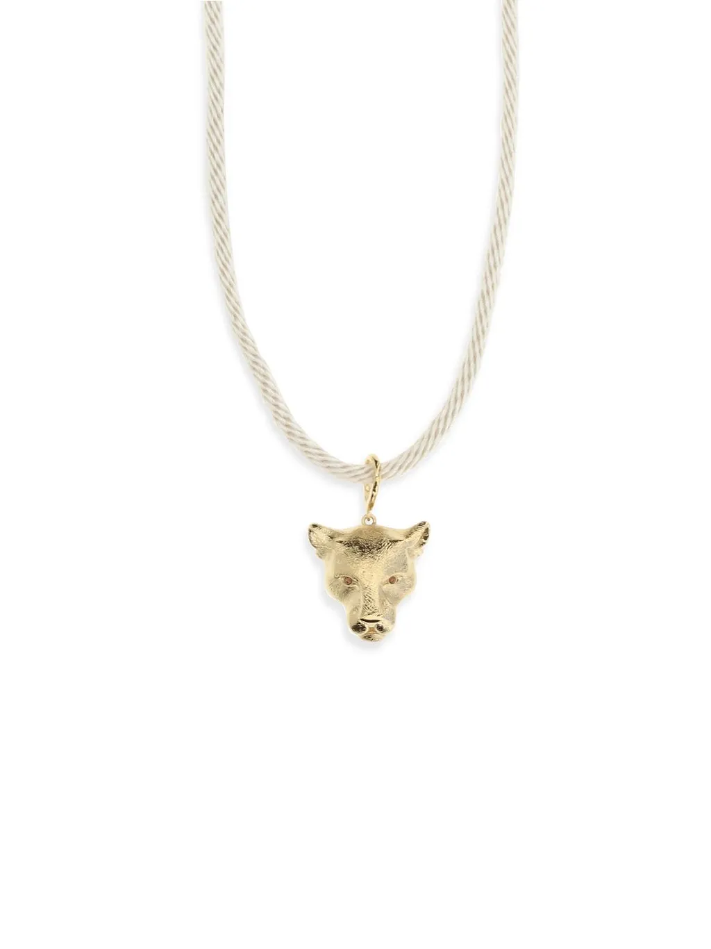 Sculpture Puma Pendant Necklace