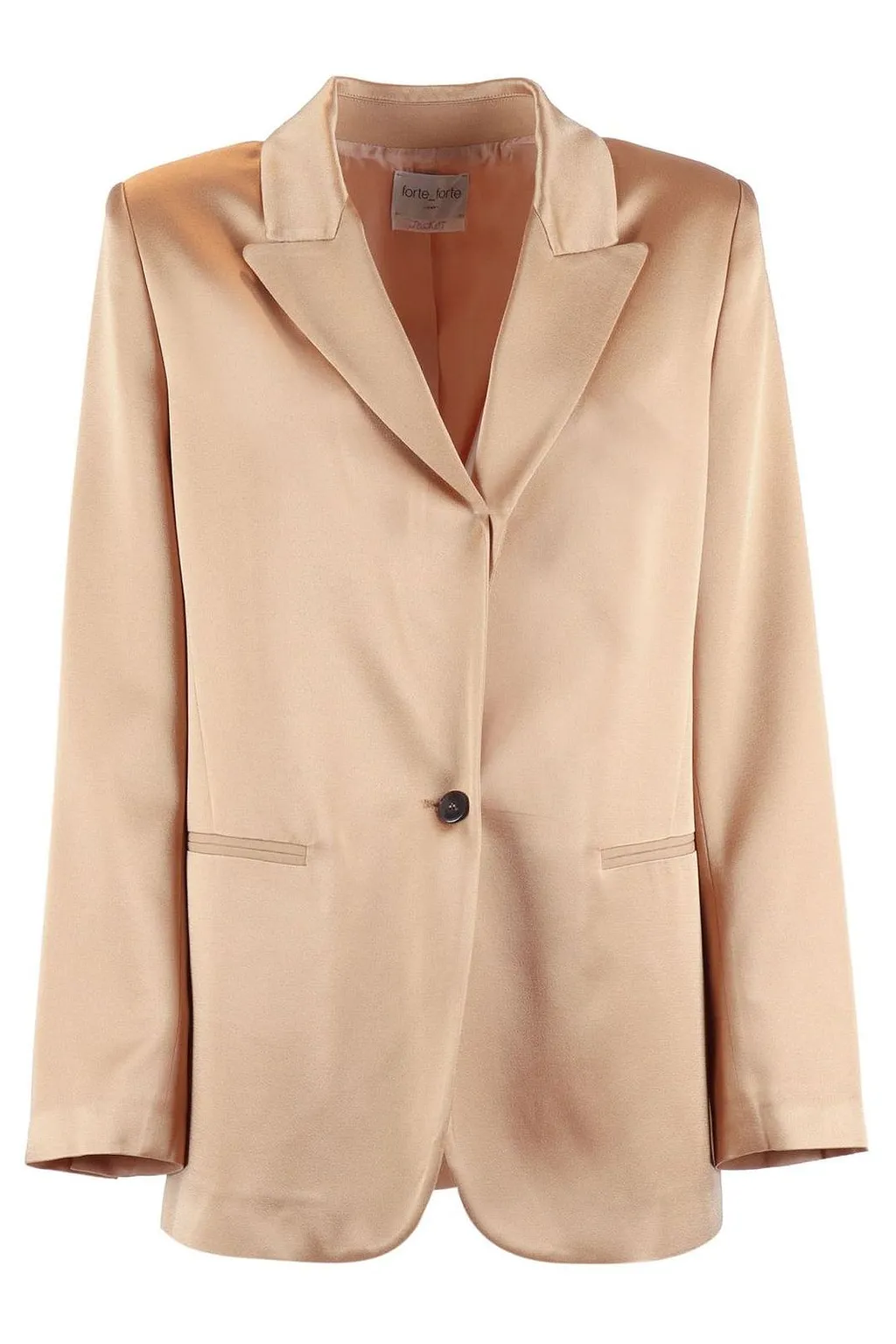 Forte Forte Single-Breasted Satin Blazer