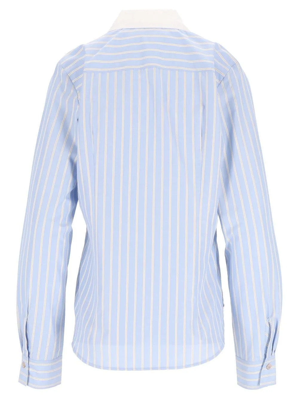 Forte Forte Striped Curved Hem Shirt