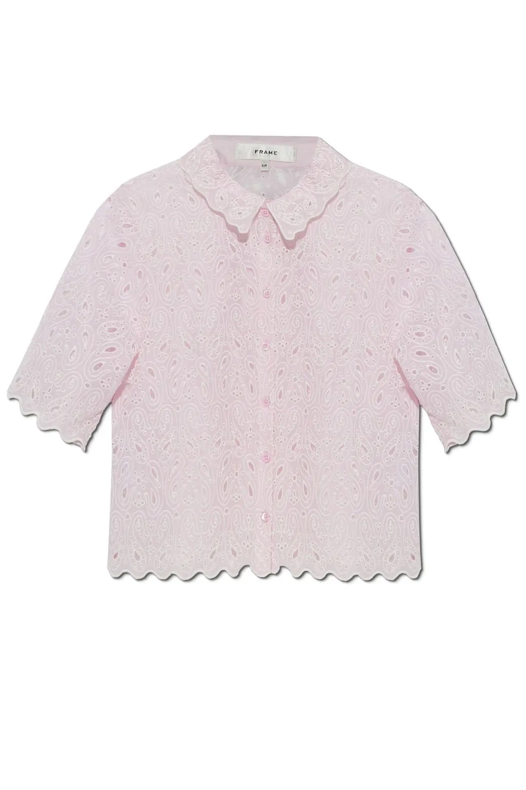 Frame Broderie Short-Sleeve Shirt