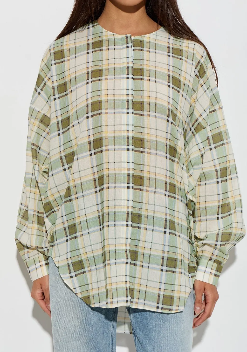 Frame Plaid Oversized Shirt