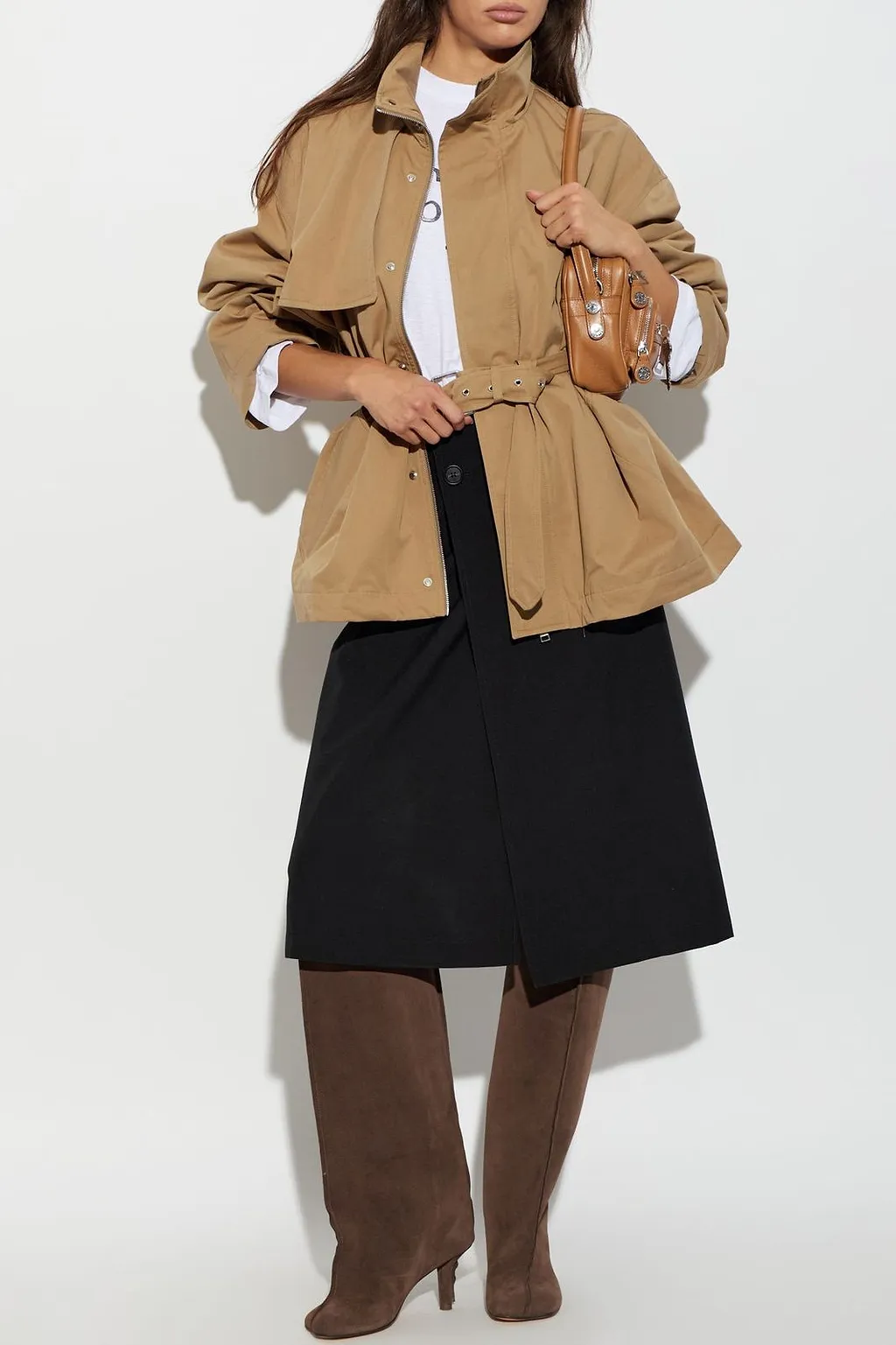 Frame Short Belted Trench Coat