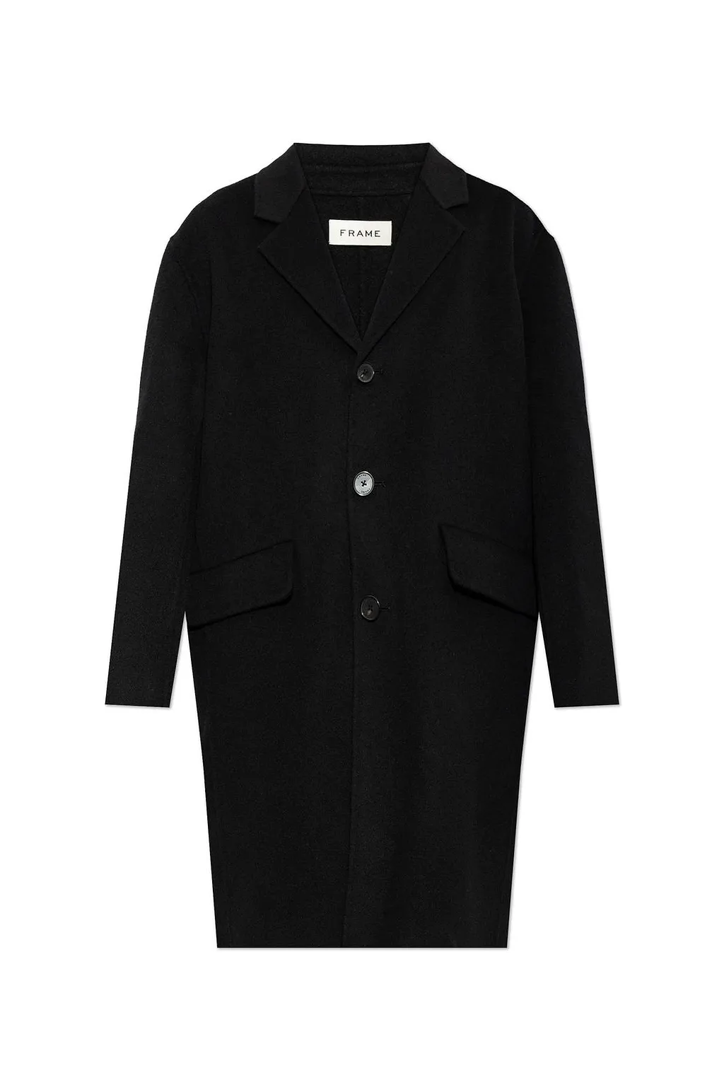 Frame Single-Breasted Wool Coat