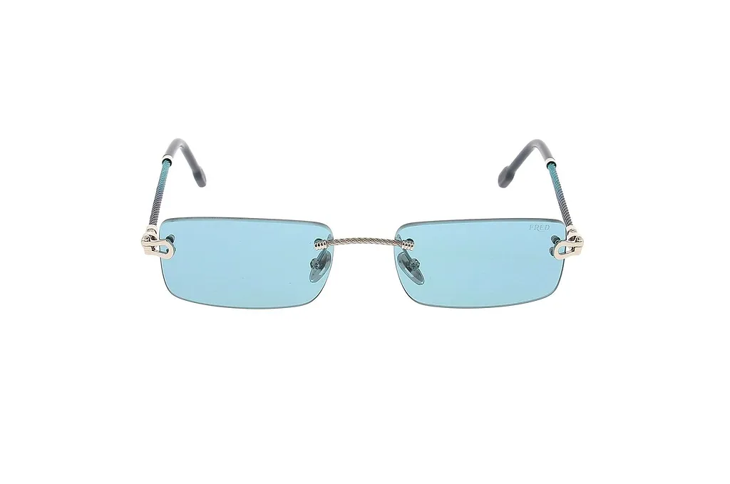 Fred Rimless Rectangular Sunglasses