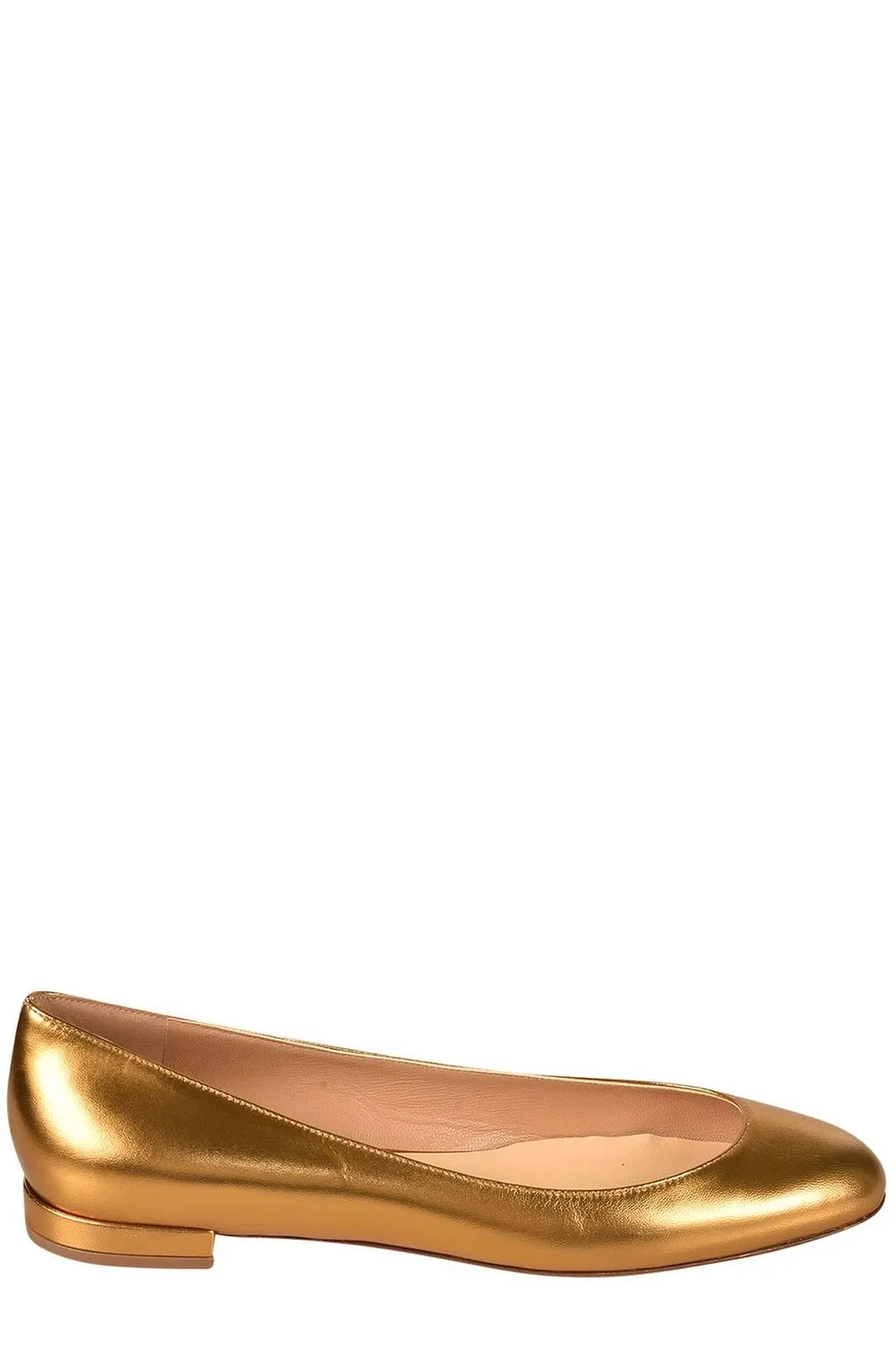 Francesco Russo Metallic Ballerina Shoes