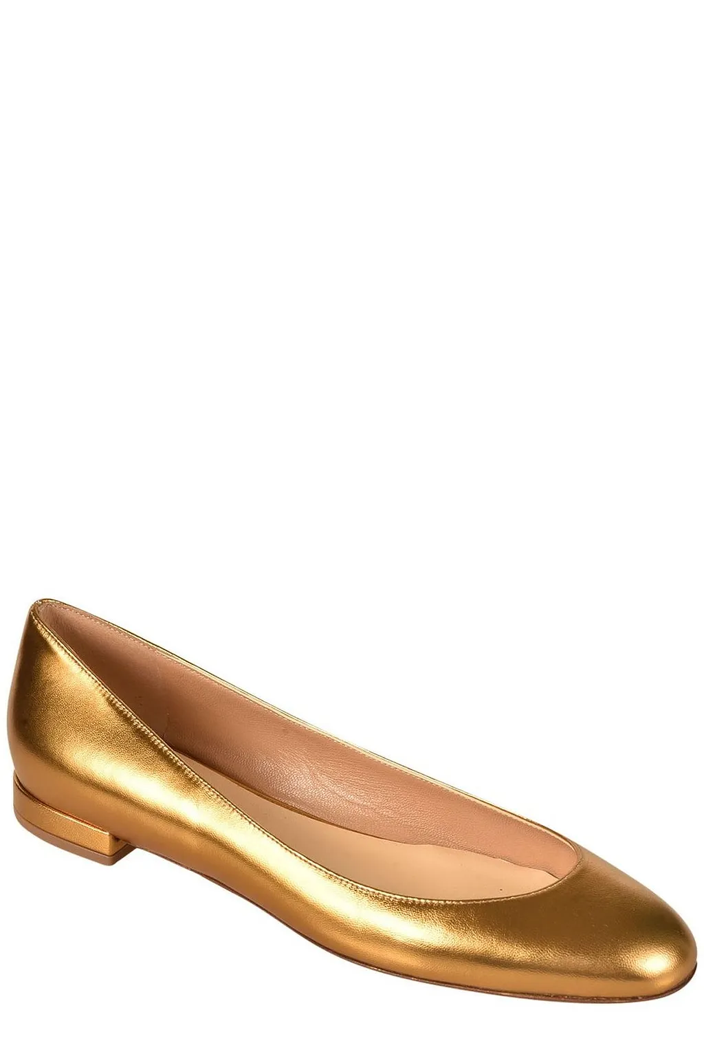 Francesco Russo Metallic Ballerina Shoes