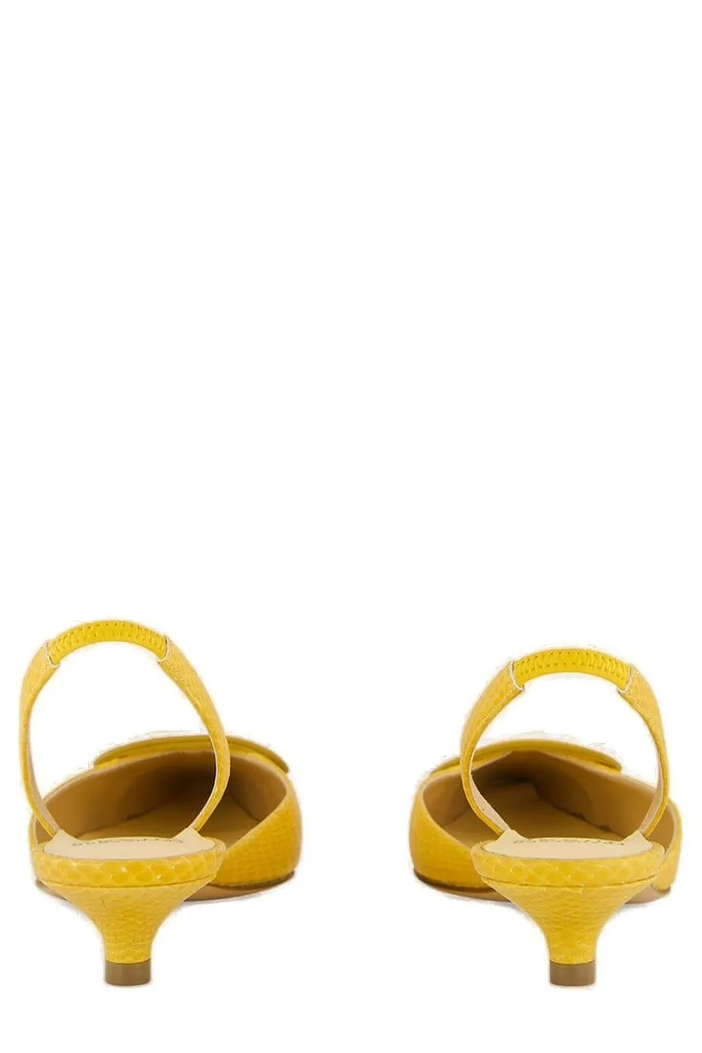 Francesco Russo Embossed Slingback Pumps