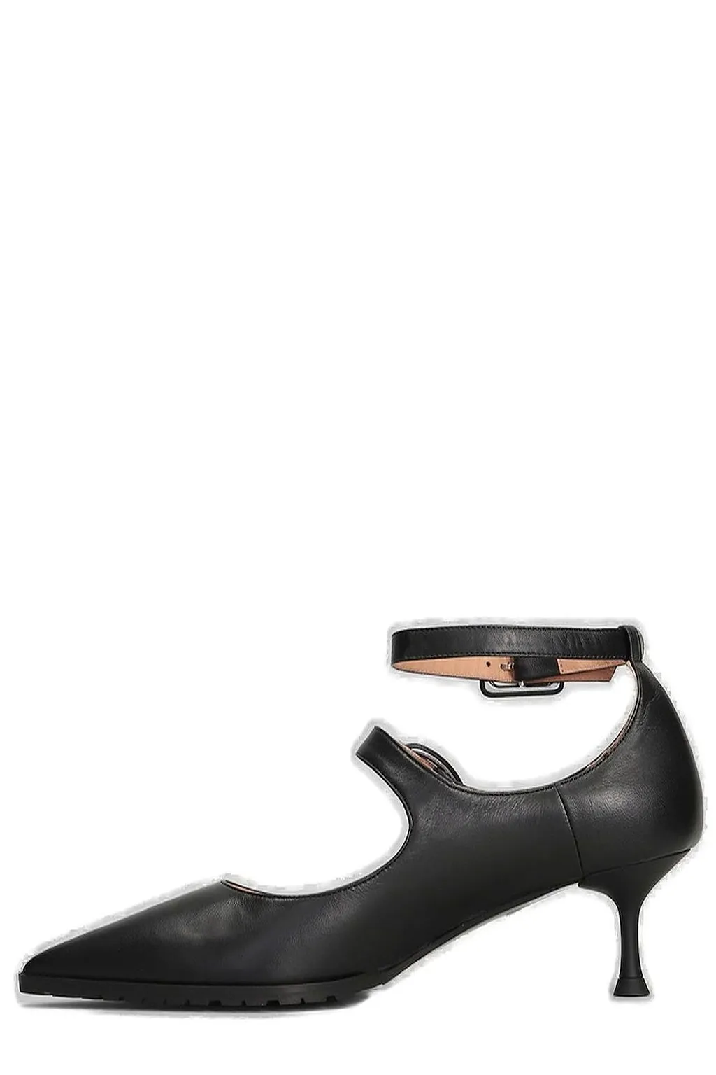 Pointed-Toe Double Buckle Pumps