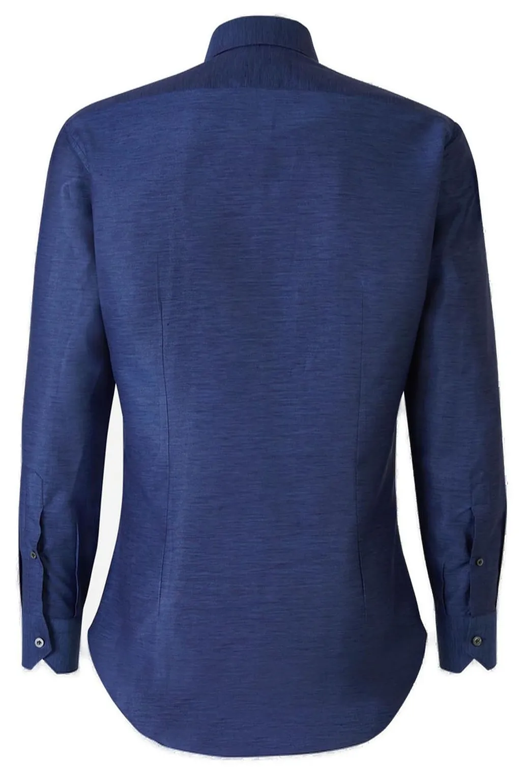 Fray Button-Up Long-Sleeved Shirt