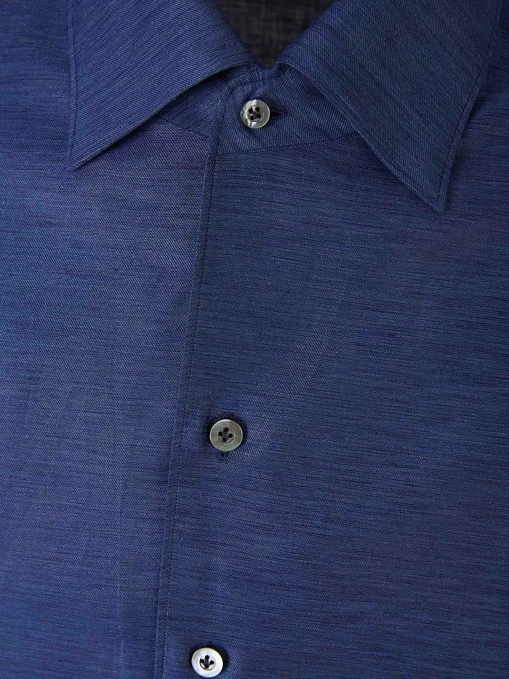 Fray Button-Up Long-Sleeved Shirt