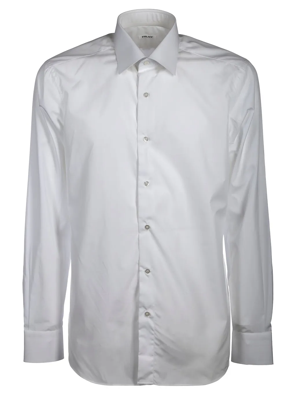 Fray Button-Up Long-Sleeved Shirt