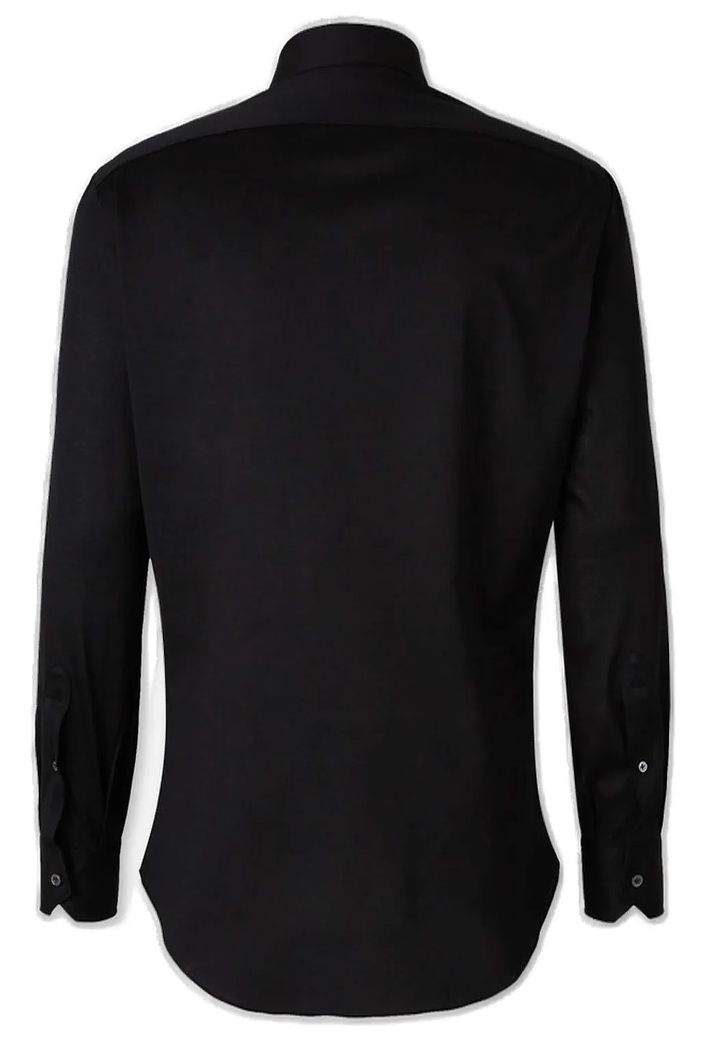 Fray Button-Up Long-Sleeved Shirt