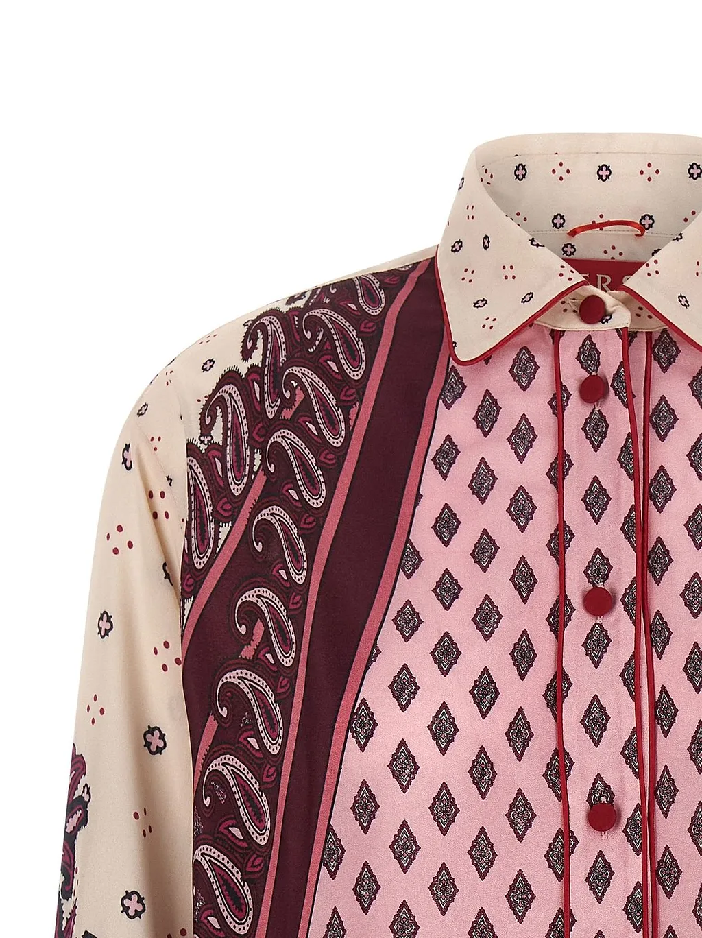 Patchwork Piping Top