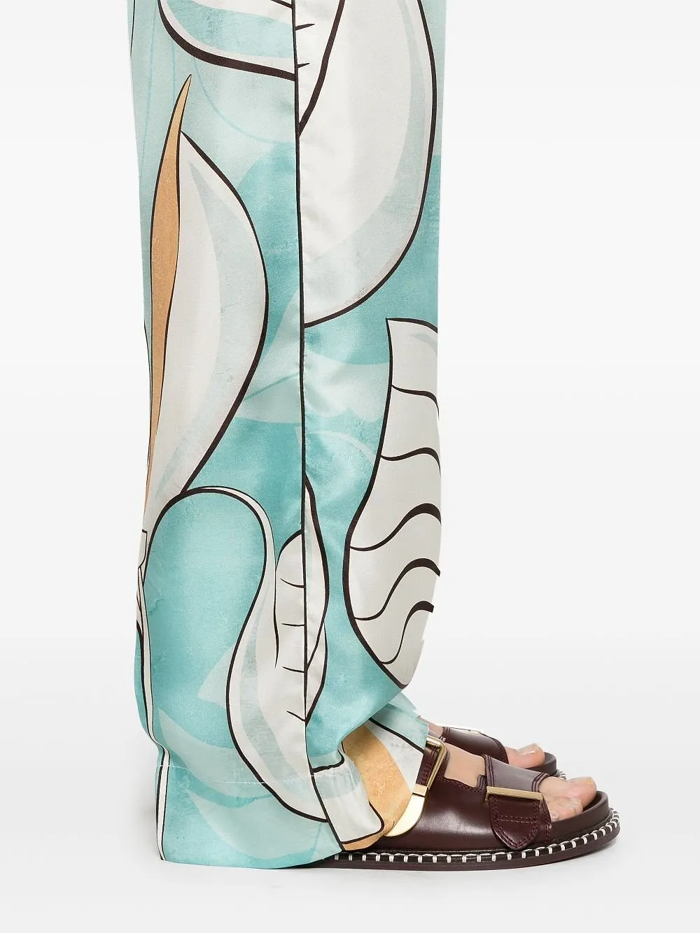 Printed Wide Leg Pants