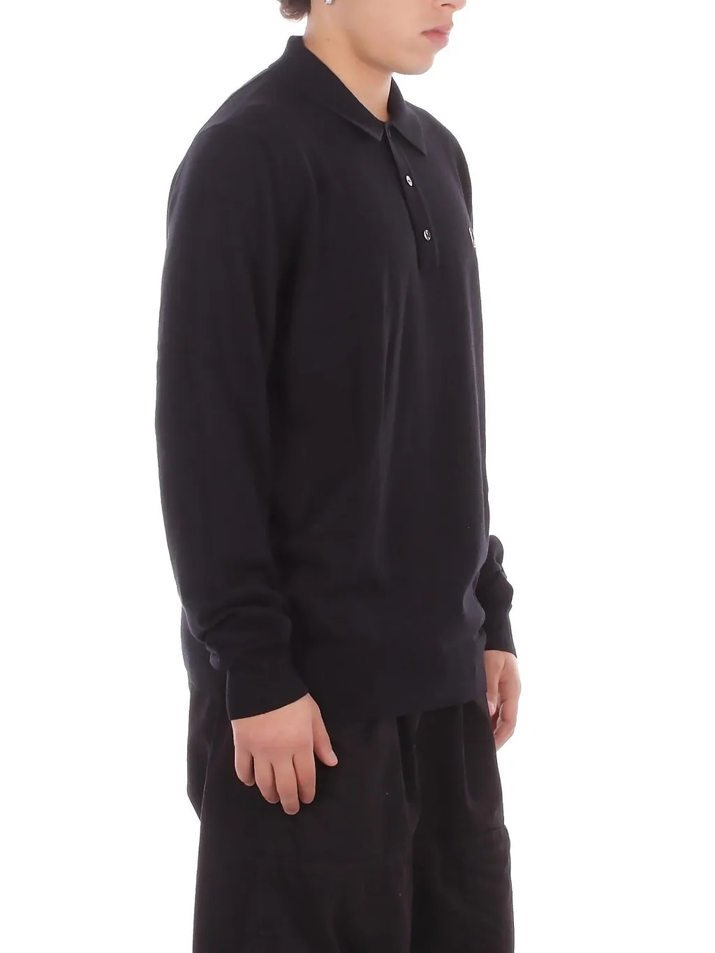 Fred Perry Logo Embroidered Long-Sleeved Polo Shirt