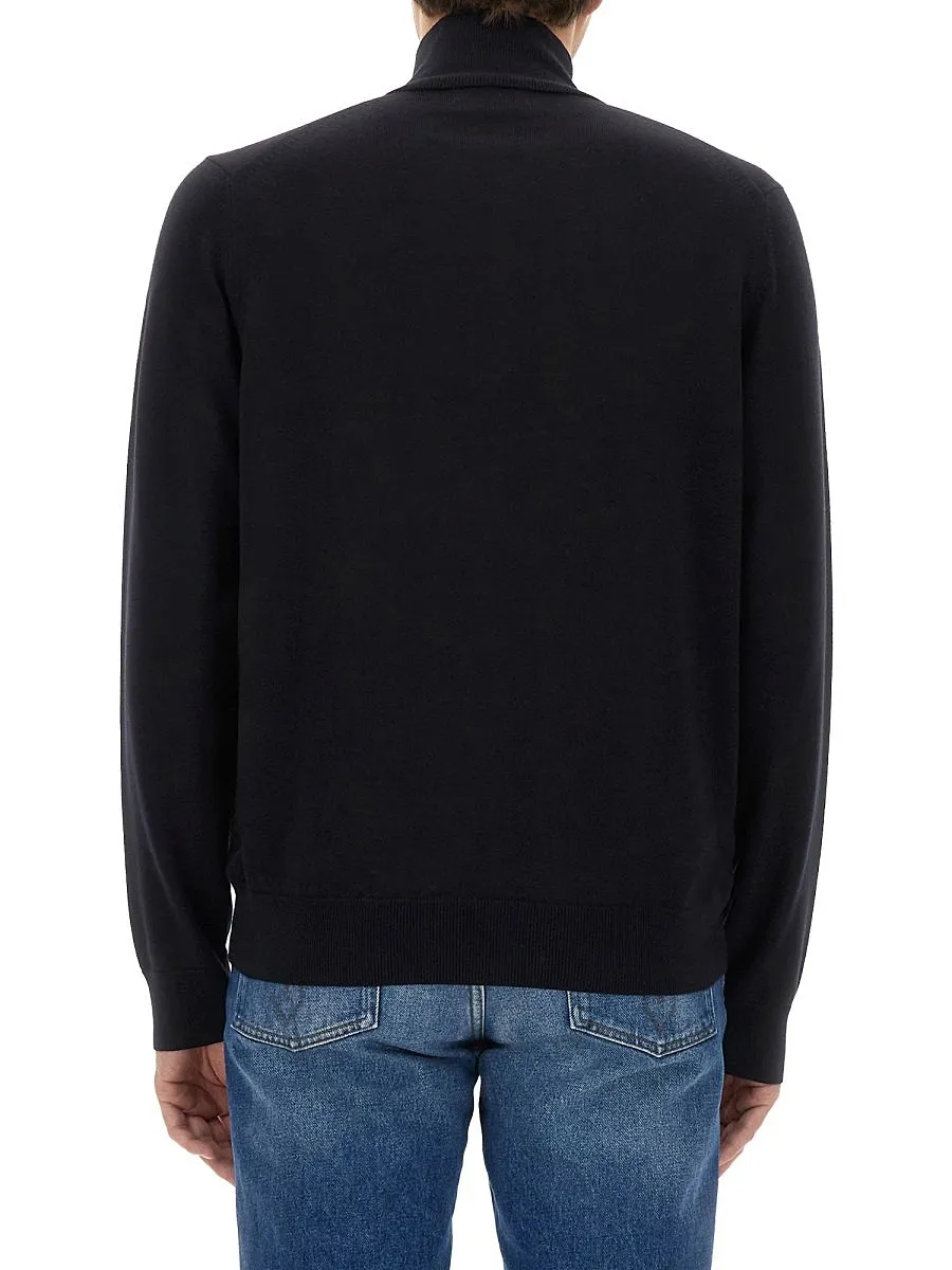 Fred Perry Logo Quarter-Zip Sweater