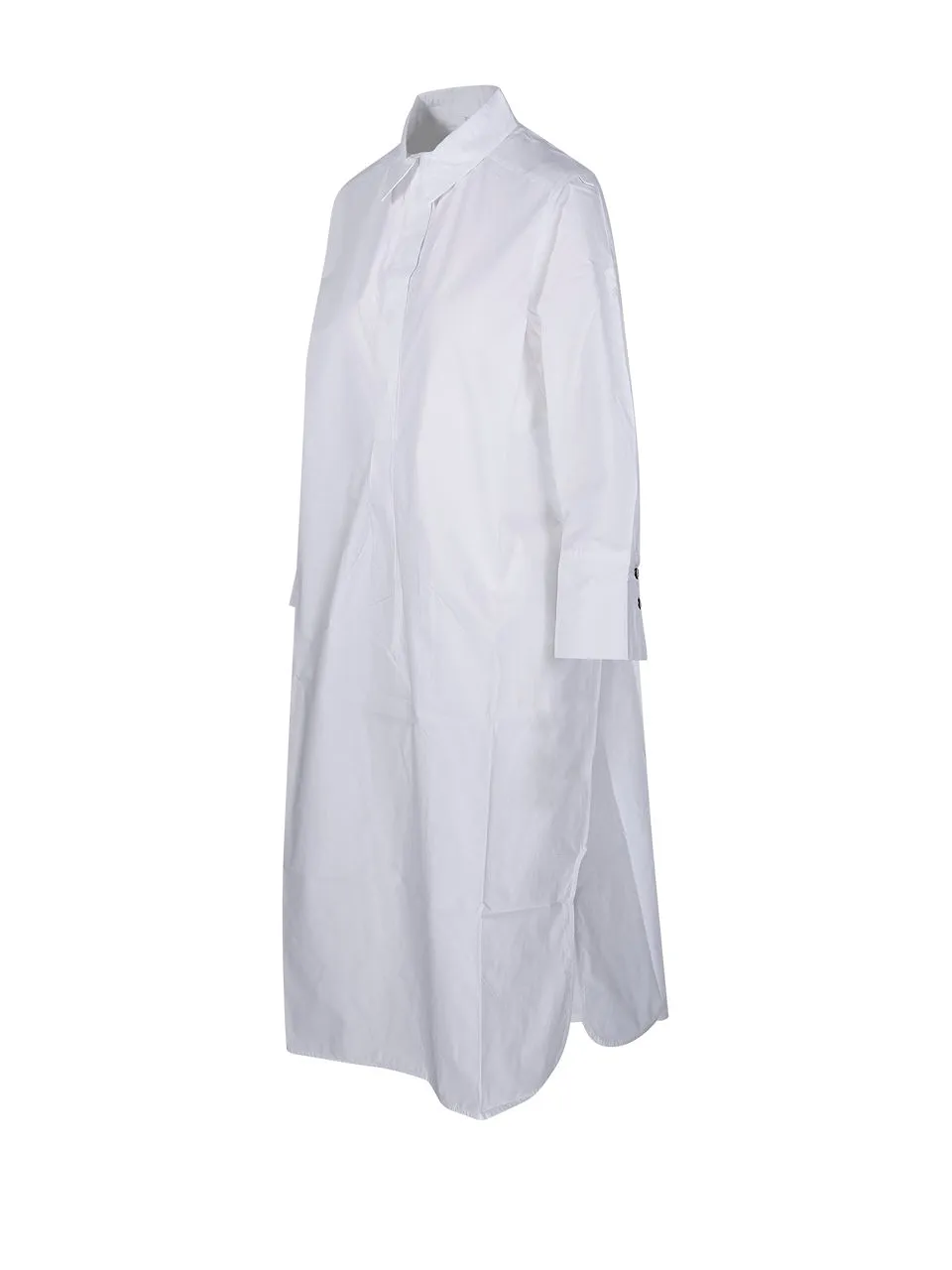 Ganni Poplin Oversized Midi Shirt Dress