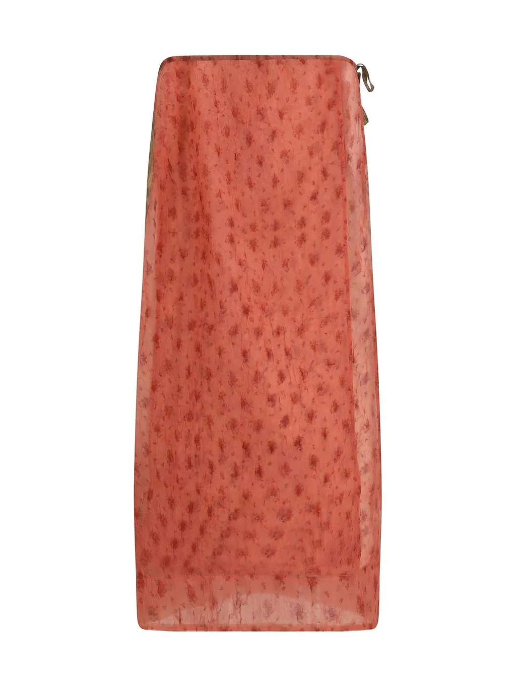 Ganni Printed Organza Wrap Skirt