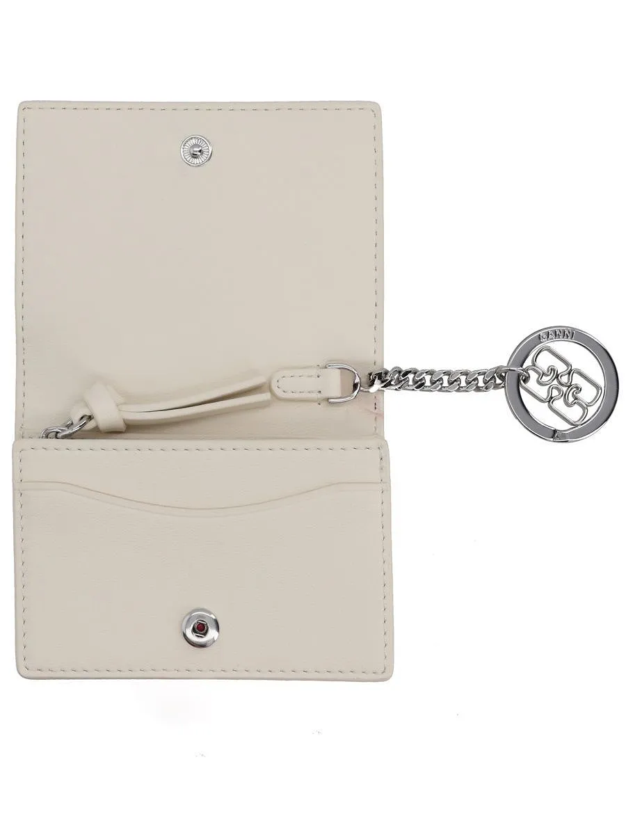 Ganni Raspberry-Printed Bi-Fold Wallet