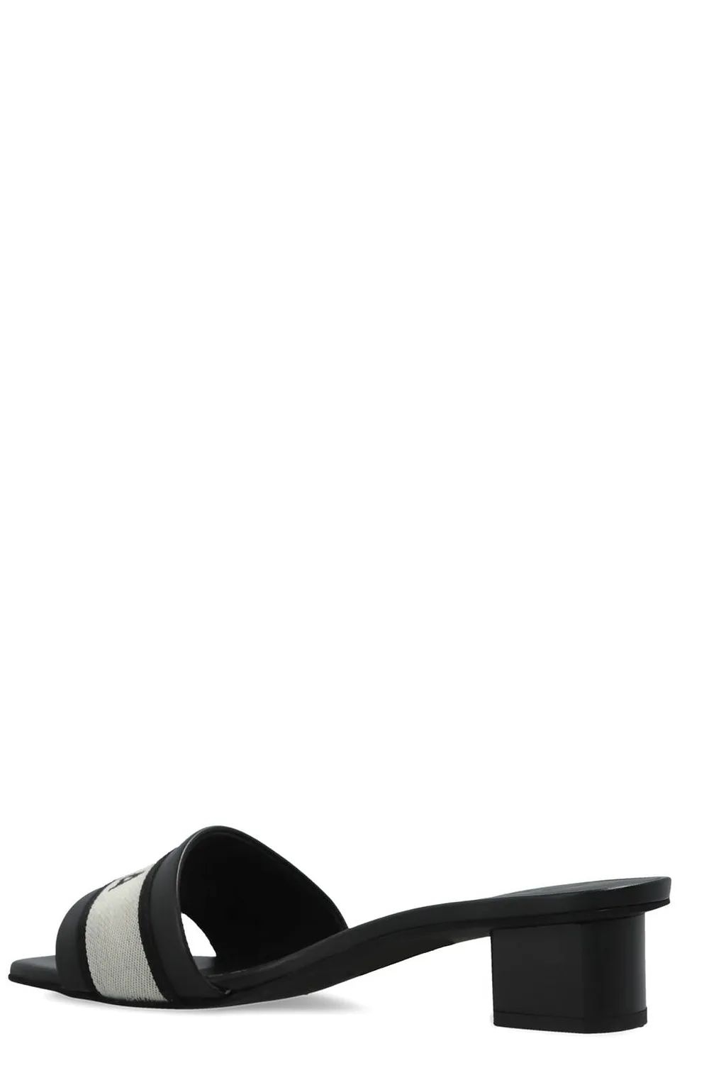 Furla Cilindro Logo Strap Heeled Mules