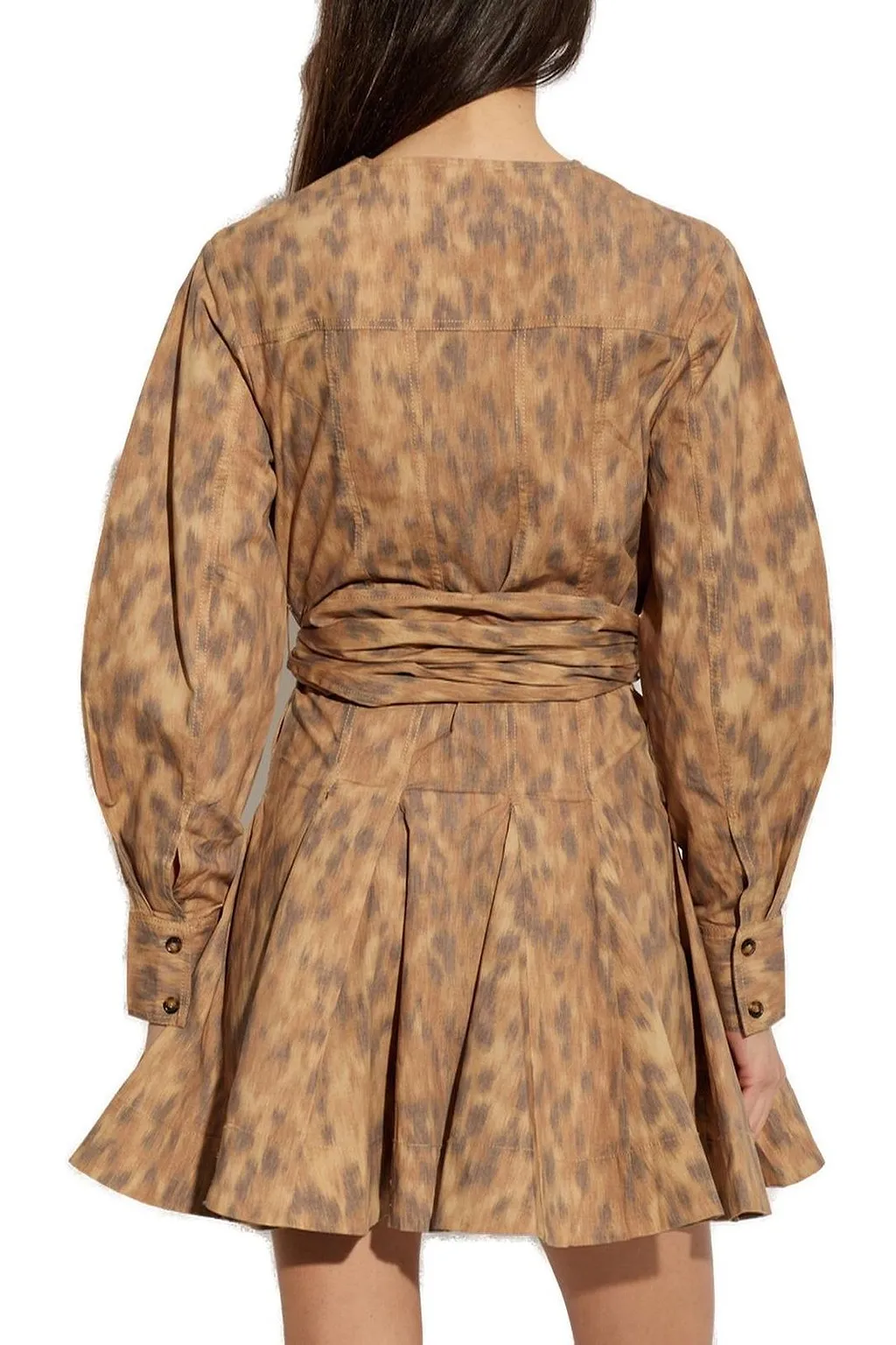 Ganni Belted Shirt Mini Dress