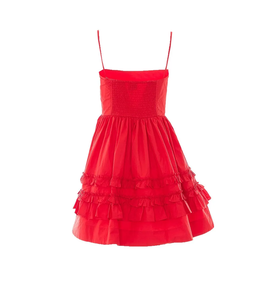 Ganni Ruffled Mini Dress