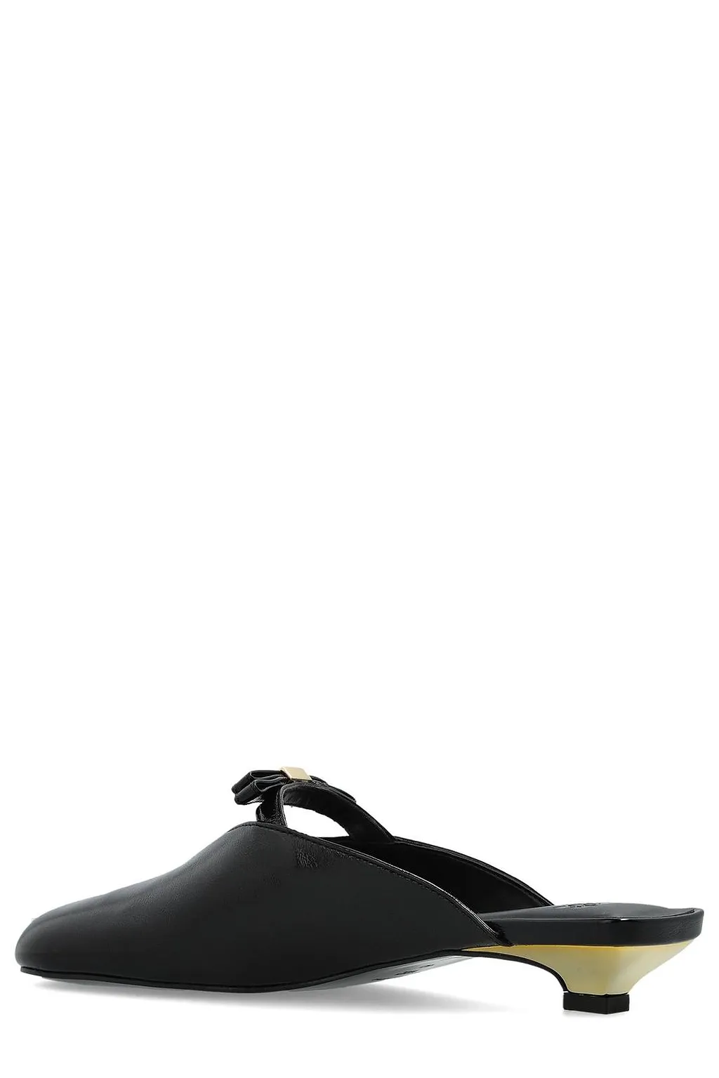 Ganni Bow Kitten-Heel Mules