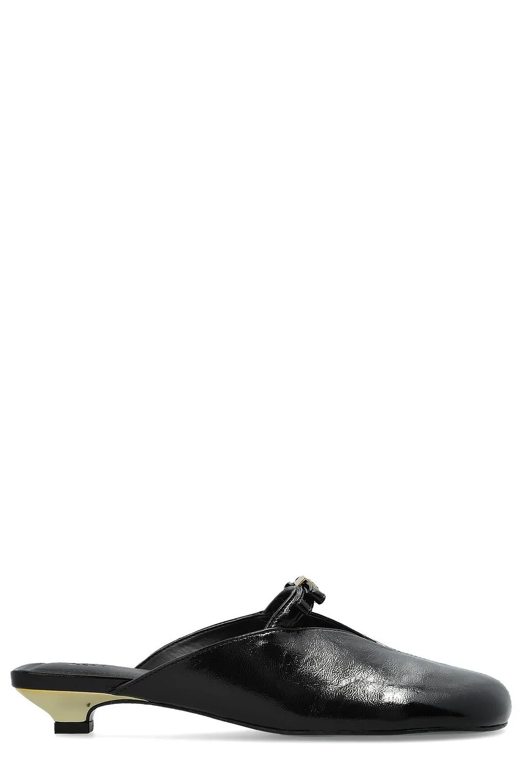 Ganni Bow Kitten-Heel Mules