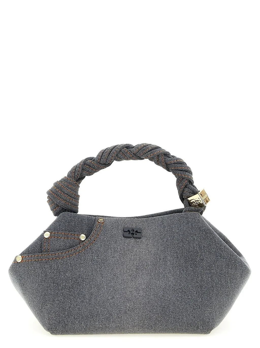 Ganni Small Bou Braided Handle Tote Bag