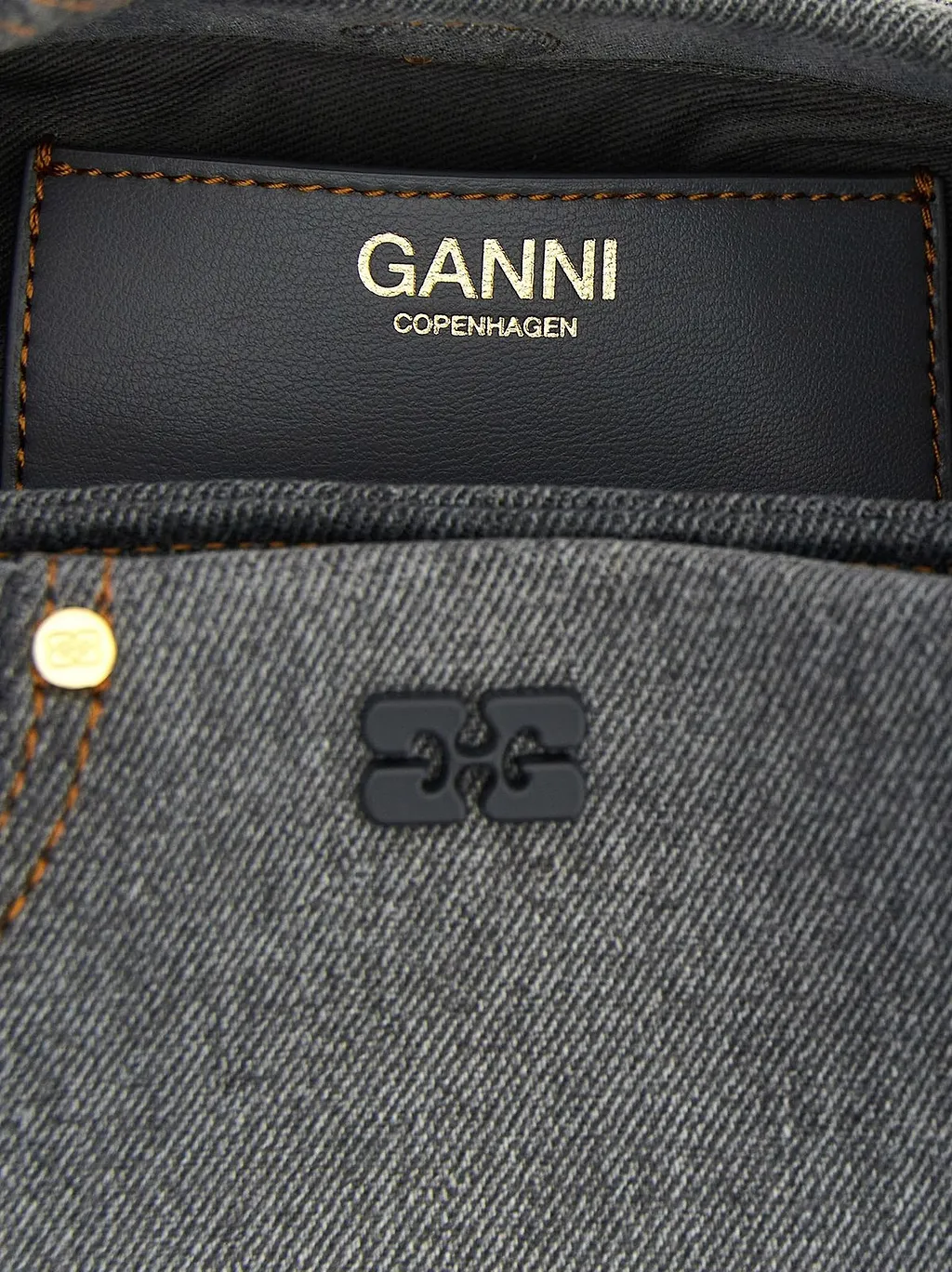 Ganni Small Bou Braided Handle Tote Bag