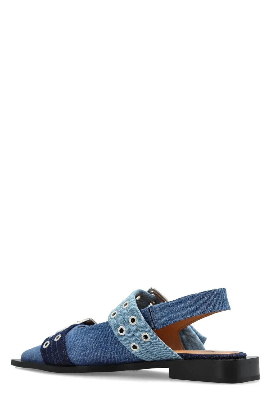 Ganni Buckled Slingback Flat Shoes