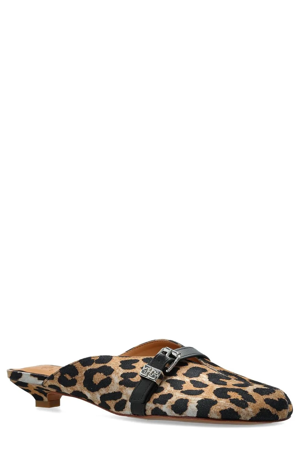 Ganni Buckled Slip-On Mules