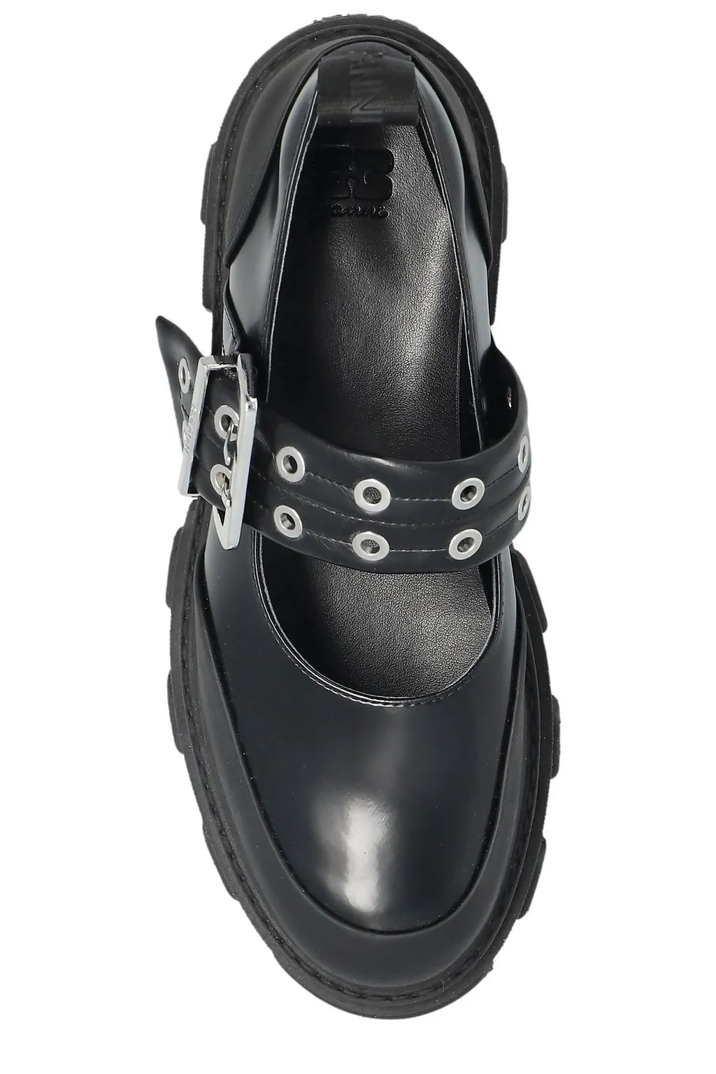 Ganni Buckled Strap Platform Pumps