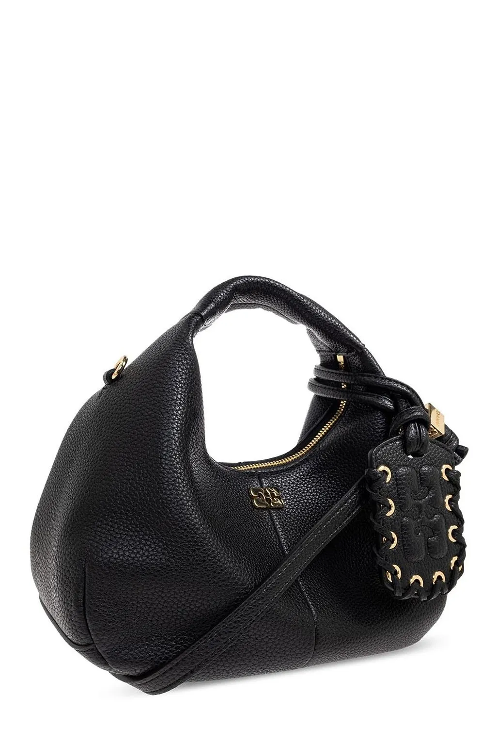 Ganni Butterfly Logo Mini Hobo Bag