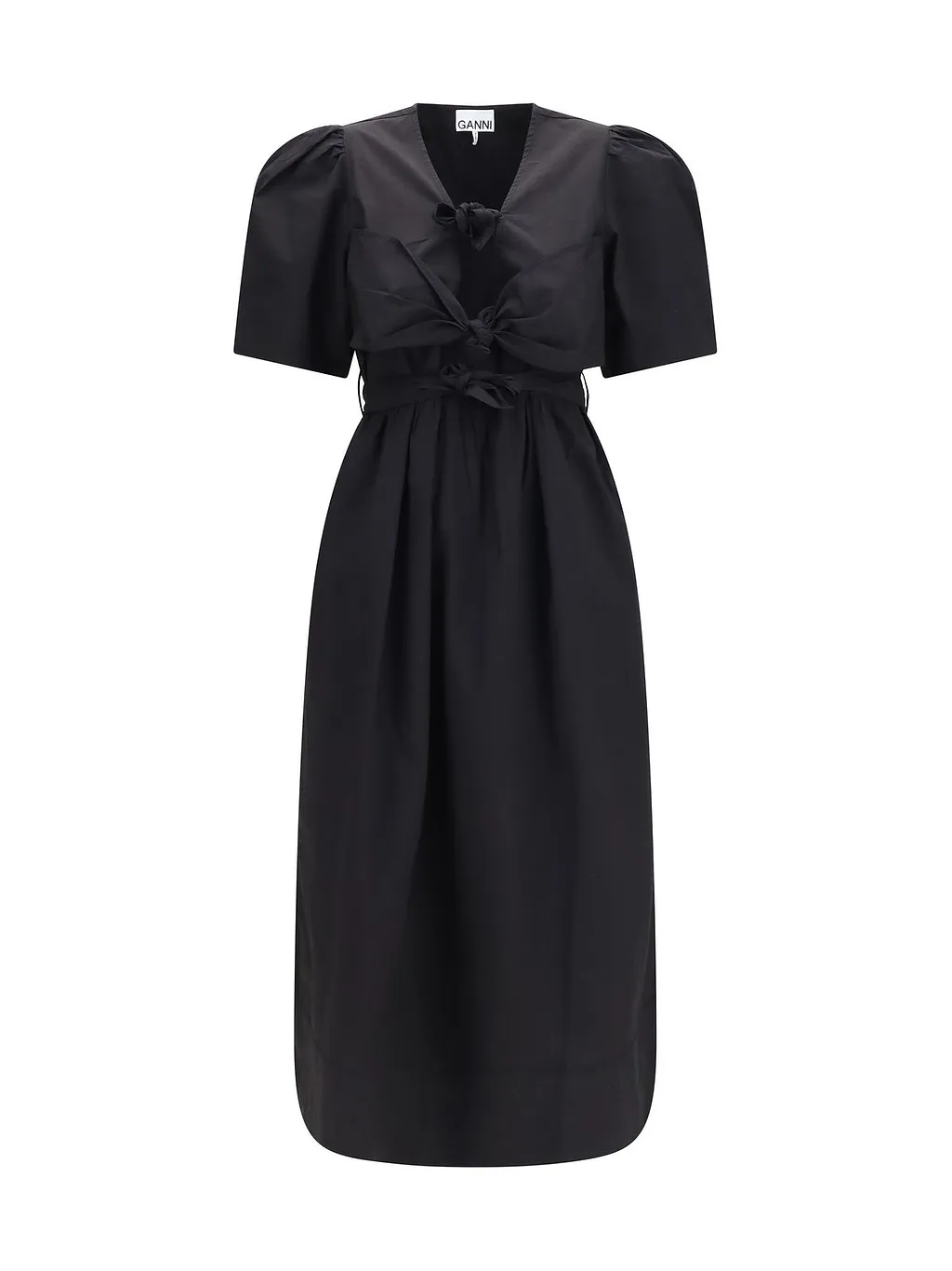 Ganni Stretch Tie Strap Midi Dress