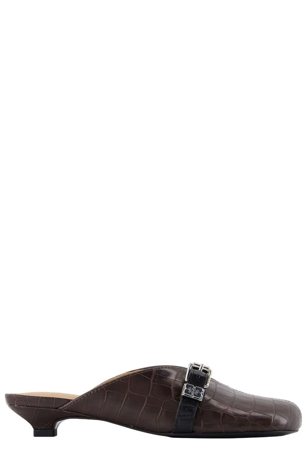Ganni Sue Kitten Embossed Mules