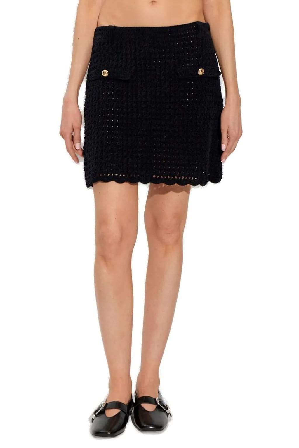 Ganni Crochet Mini Skirt
