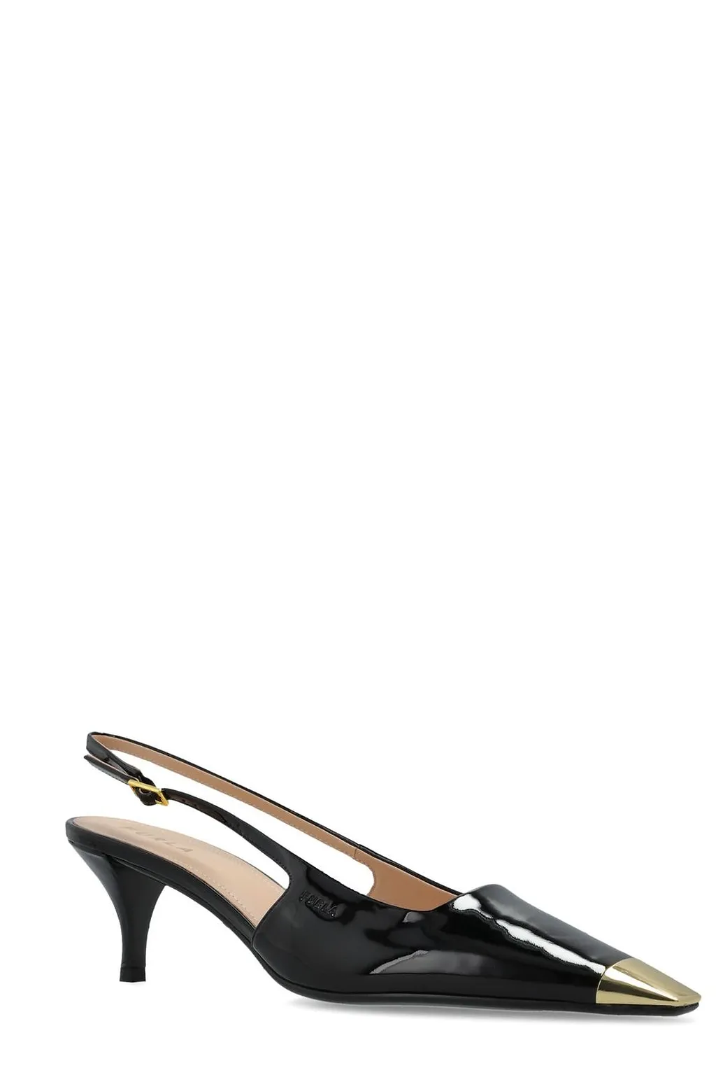 Furla Metal Cap Slingback Heeled Pumps