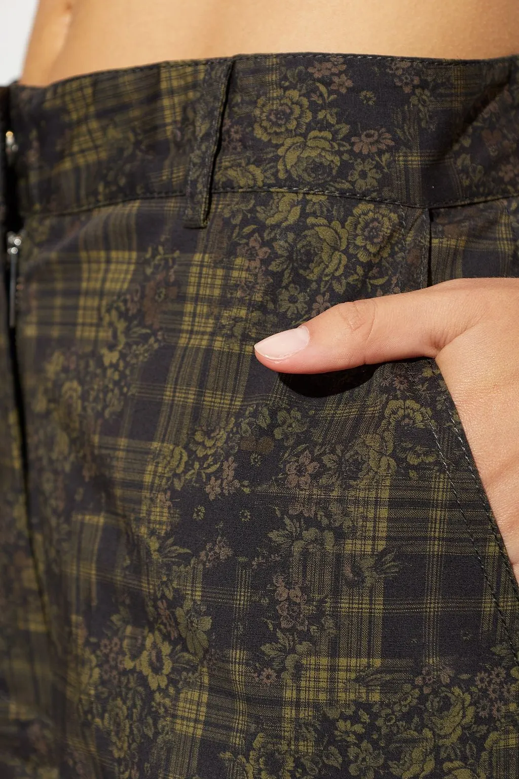 Ganni Floral Check Cargo Pants