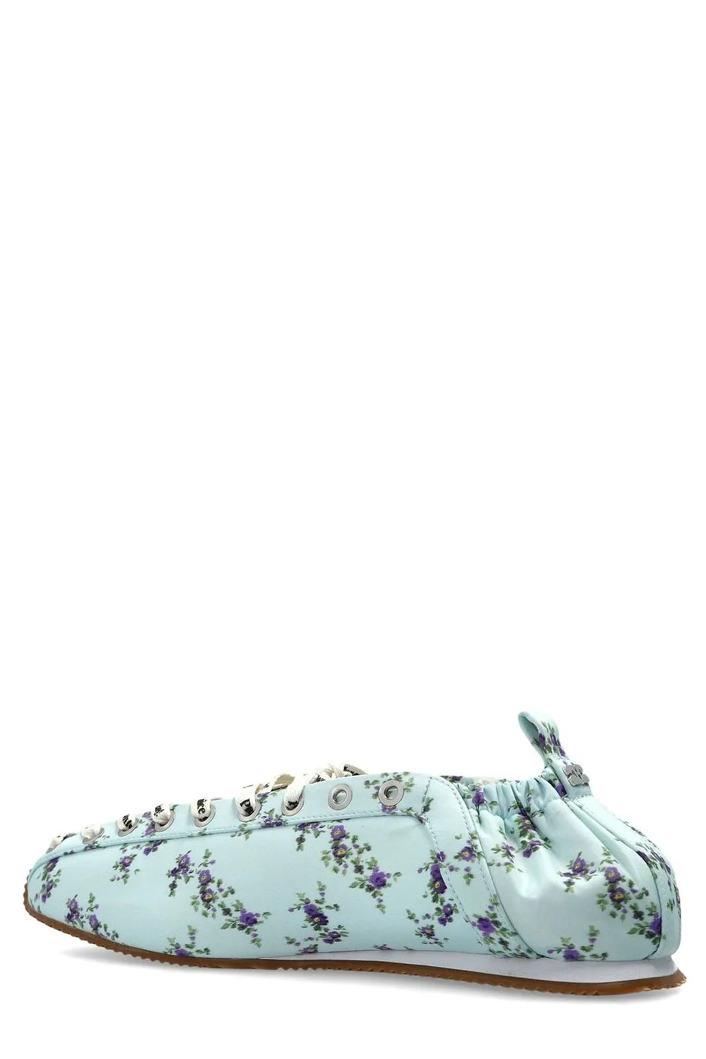 Ganni Floral Lace-Up Low-Top Sneakers