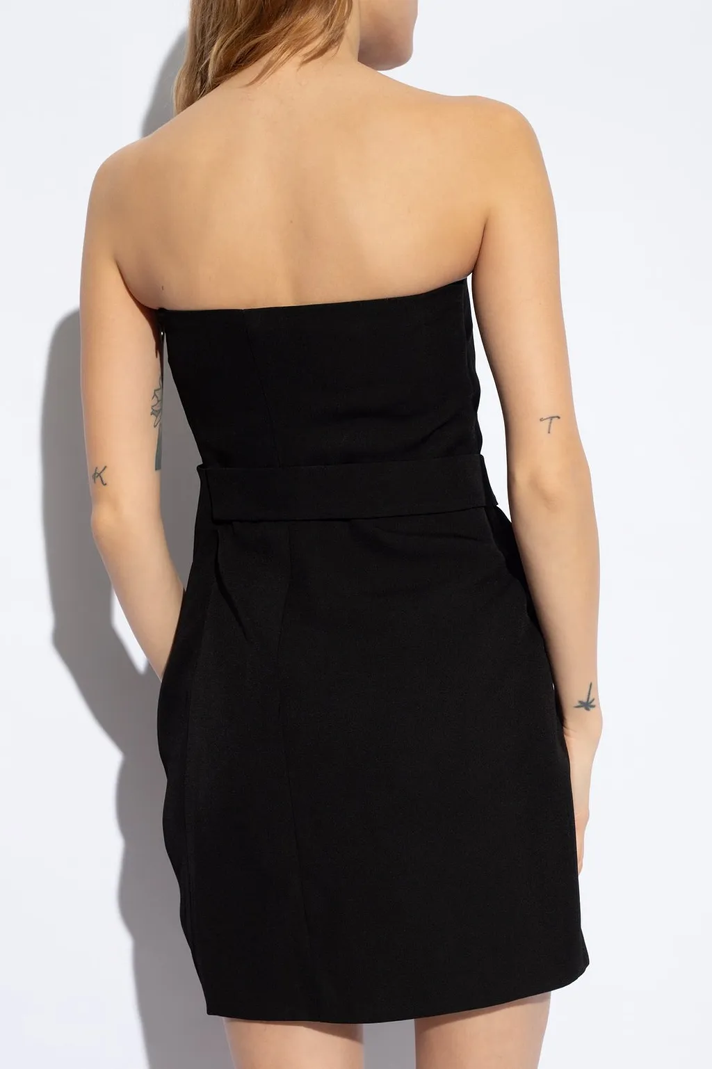 Gauge81 Strapless Draped Mini Dress