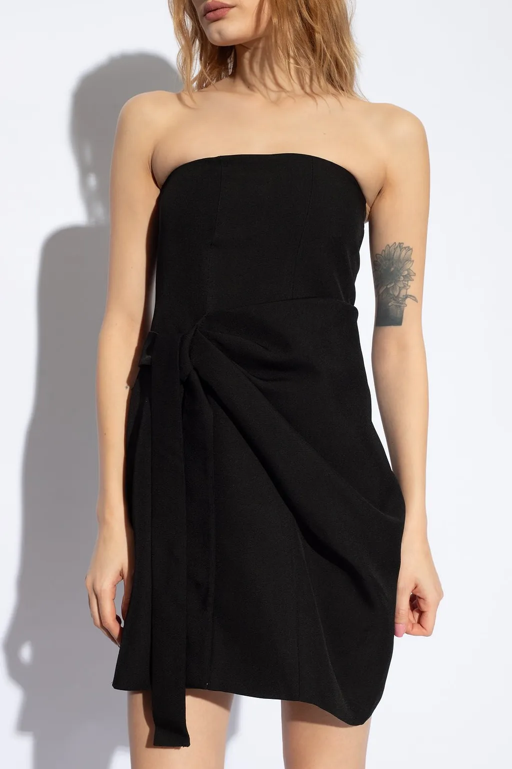 Gauge81 Strapless Draped Mini Dress