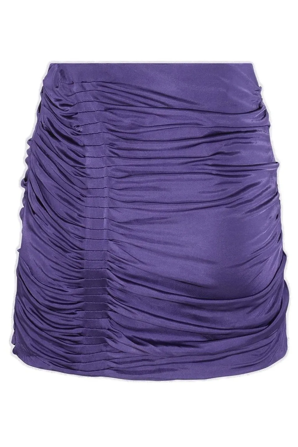 Gauge81 Ruched Curved Hem Mini Skirt