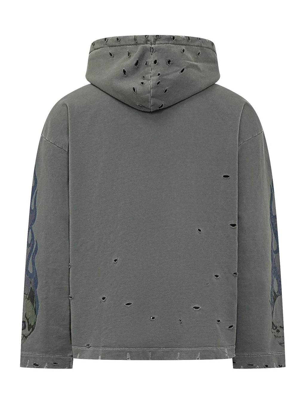Gcds Graphic-Print Distressed Drawstring Hoodie
